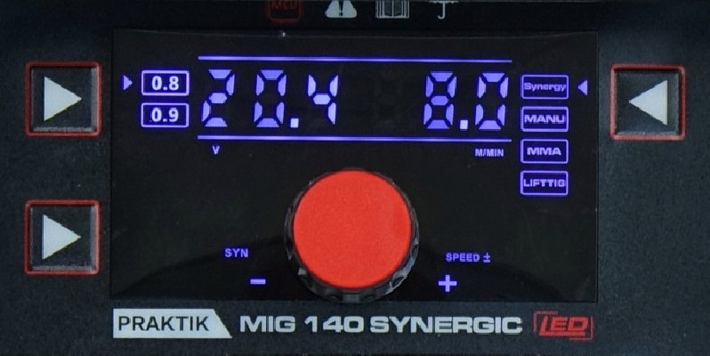 Półautomat spawalniczy PRAKTIK MIG 140 SYNERGIC LED IDEAL PMIG140LED