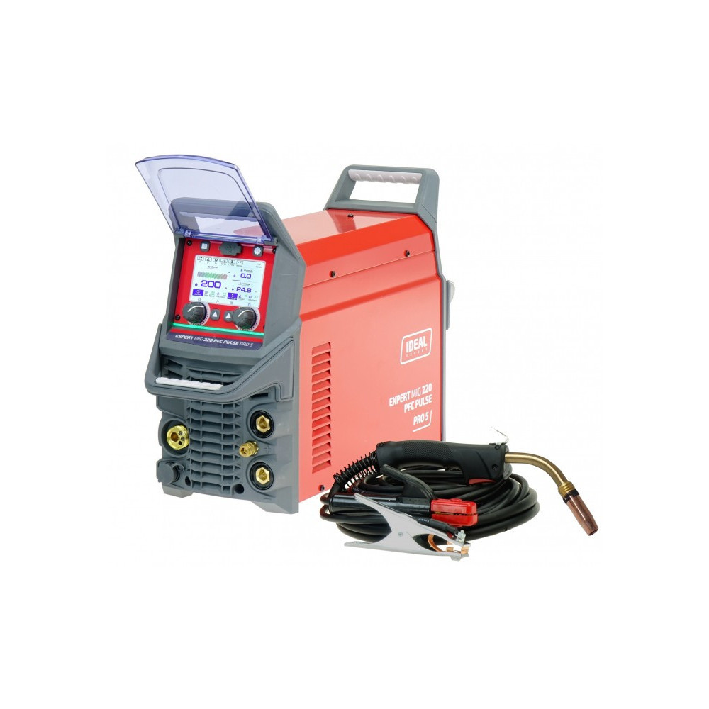 Spawarka sterowana mikroprocesorem inwertorowa EXPERT MIG 220 PFC PULSE Pro5 LCD IDEAL EXMIG220P