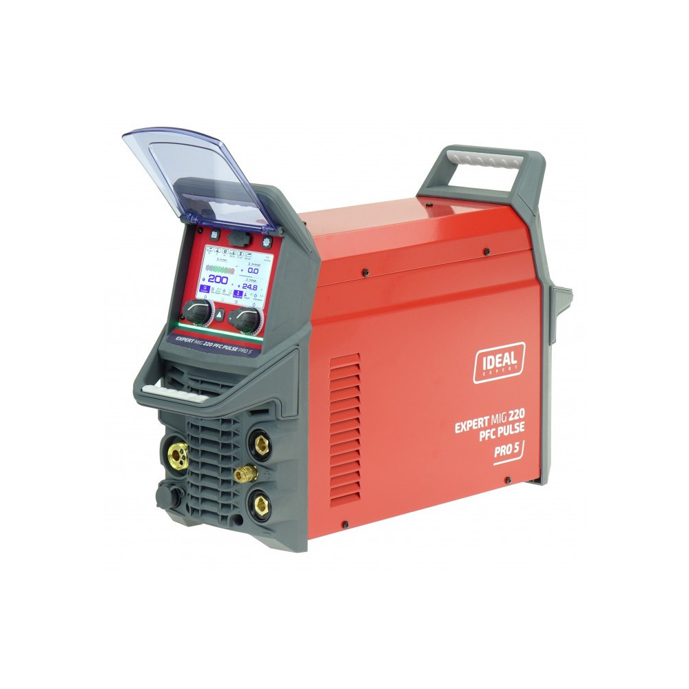 Spawarka sterowana mikroprocesorem inwertorowa EXPERT MIG 220 PFC PULSE Pro5 LCD IDEAL EXMIG220P
