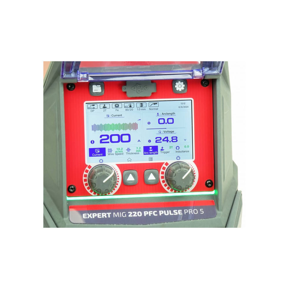 Spawarka sterowana mikroprocesorem inwertorowa EXPERT MIG 220 PFC PULSE Pro5 LCD IDEAL EXMIG220P