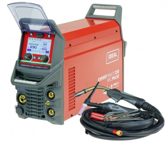 Spawarka sterowana mikroprocesorem inwertorowa EXPERT MULTI 230 PFC PULSE 4in1 Pro5 IDEAL EXMULTI230V2