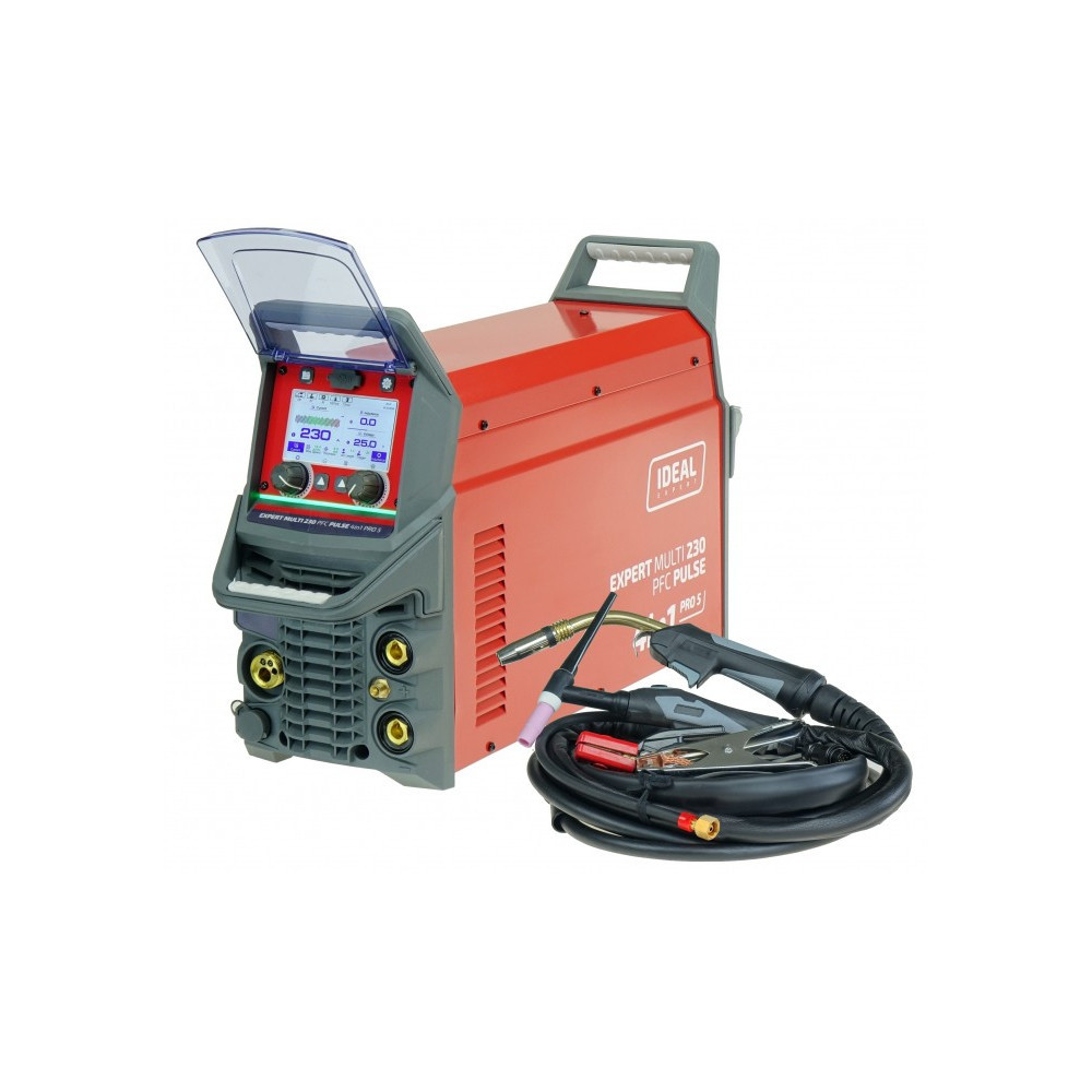 Spawarka sterowana mikroprocesorem inwertorowa EXPERT MULTI 230 PFC PULSE 4in1 Pro5 IDEAL EXMULTI230V2