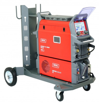 Profesjonalny inwertorowy półautomat spawalniczy EXPERT MIG 380W PULSE Pro7 LCD +chłodnica, wózek IDEAL EXMIG380WP