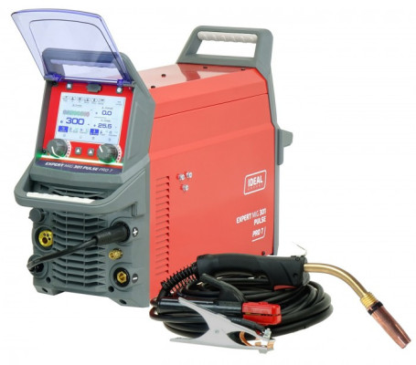 Profesjonalny inwertorowy półautomat spawalniczy EXPERT MIG 301 PULSE Pro7 LCD IDEAL EXMIG301P