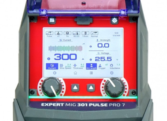 Profesjonalny inwertorowy półautomat spawalniczy EXPERT MIG 301 PULSE Pro7 LCD IDEAL EXMIG301P