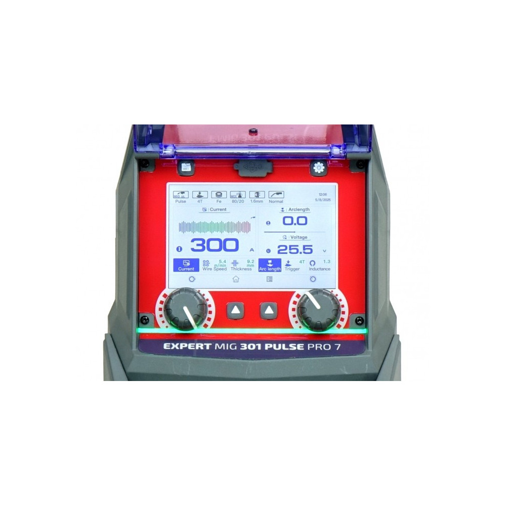 Profesjonalny inwertorowy półautomat spawalniczy EXPERT MIG 301 PULSE Pro7 LCD IDEAL EXMIG301P