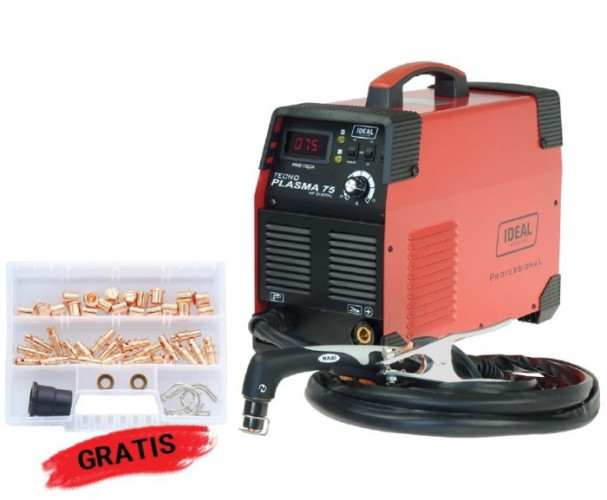 Profesjonalne urządzenie do cięcia plazmowego TECNO PLASMA 75 HF IGBT DIGITAL + zestaw startowy IDEAL TPLASMA75/P1