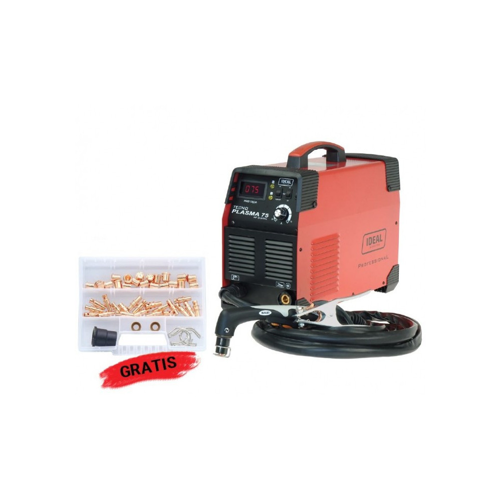 Profesjonalne urządzenie do cięcia plazmowego TECNO PLASMA 75 HF IGBT DIGITAL + zestaw startowy IDEAL TPLASMA75/P1