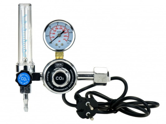 Reduktor CO2/Ar z rotametrem i podgrzewaczem 230V IDEAL 265523
