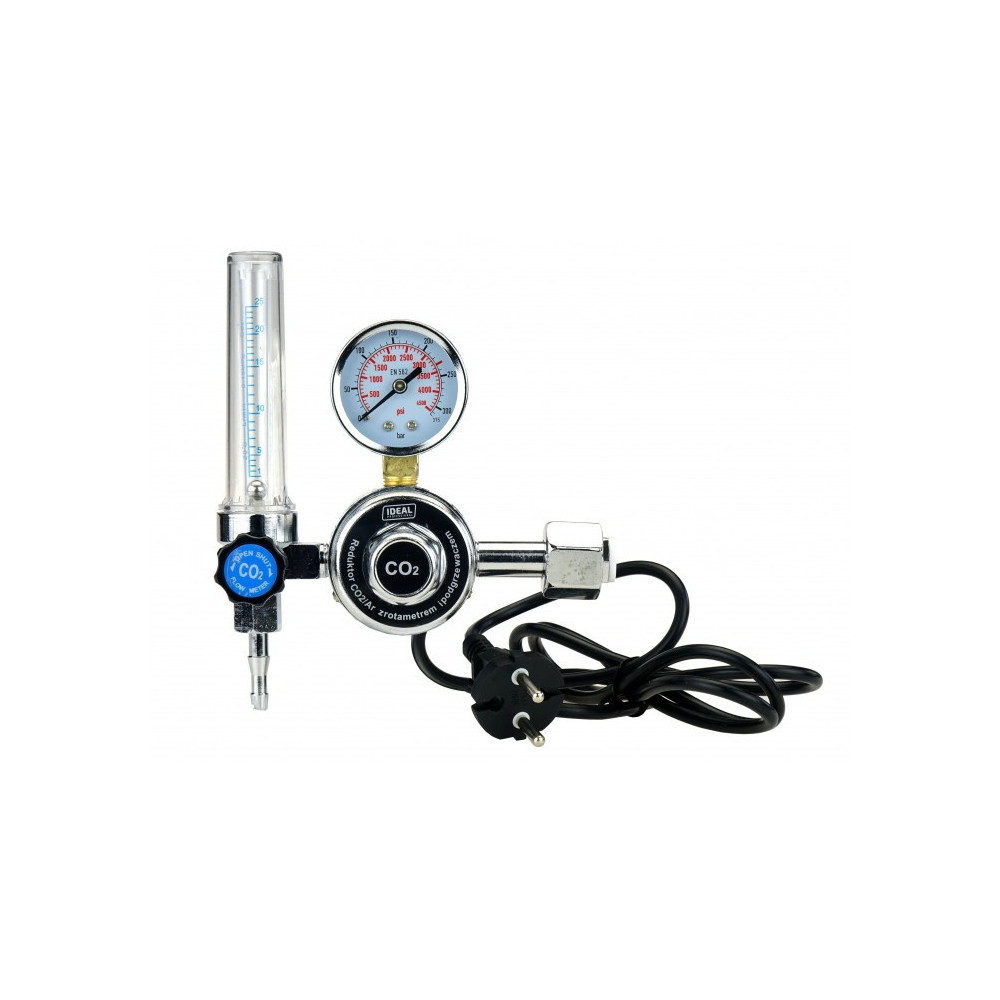 Reduktor CO2/Ar z rotametrem i podgrzewaczem 230V IDEAL 265523