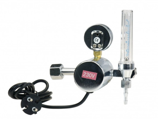Reduktor CO2/Ar z rotametrem i podgrzewaczem 230V IDEAL 265523