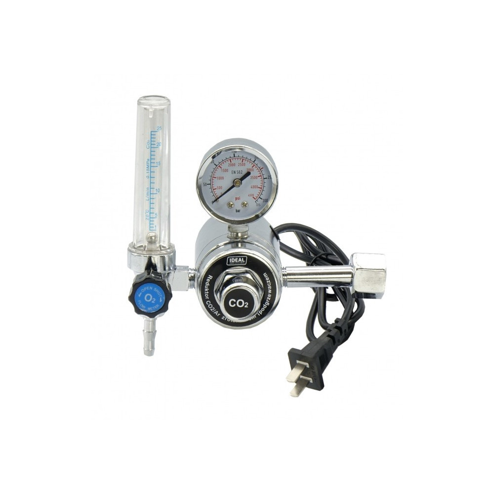 Reduktor CO2/Ar z rotametrem i podgrzewaczem 36V IDEAL 265500