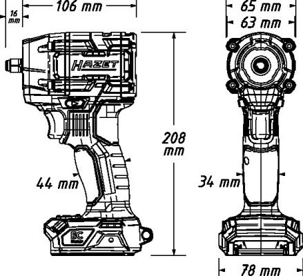 Akumulatorowy klucz udarowy 1/2" kompaktowy 18V Hazet 9512-600 Katalog promocyjny 2025