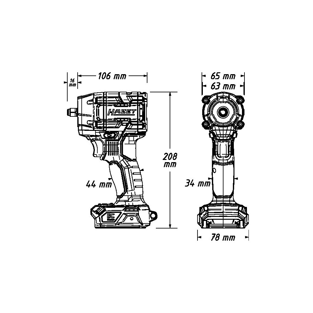 Akumulatorowy klucz udarowy 1/2" kompaktowy 18V Hazet 9512-600 Katalog promocyjny 2025