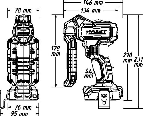 Akumulatorowe oświetlenie robocze ∙ 1000 lm ∙ 18 V Hazet 9579-10 Katalog promocyjny 2025