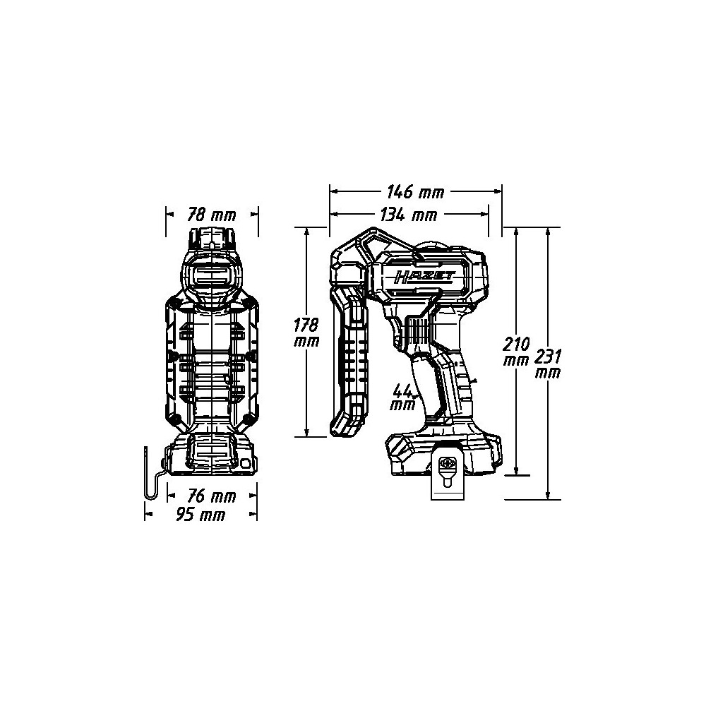 Akumulatorowe oświetlenie robocze ∙ 1000 lm ∙ 18 V Hazet 9579-10 Katalog promocyjny 2025