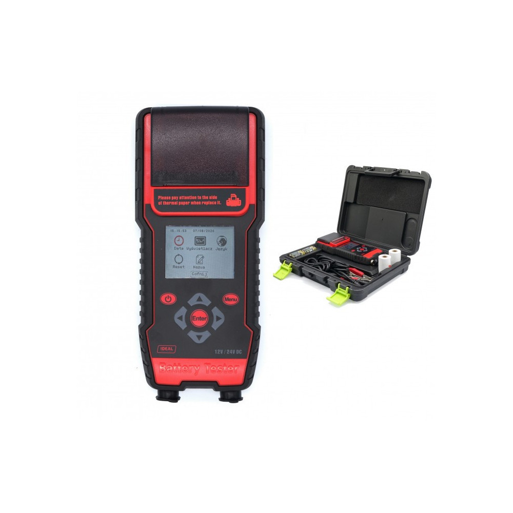 Tester z drukarką BDT7000 WET/EFB/GEL/AGM +walizka IDEAL