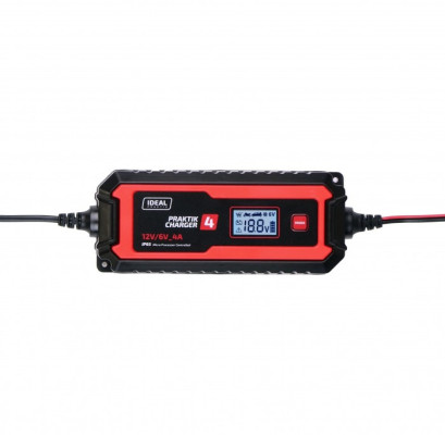 Inteligentny, przenośny prostownik PRAKTIK CHARGER 4 LCD 6/12V IDEAL PCHARGE4V2