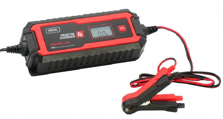 Inteligentny, przenośny prostownik PRAKTIK CHARGER 4 LCD 6/12V IDEAL PCHARGE4V2