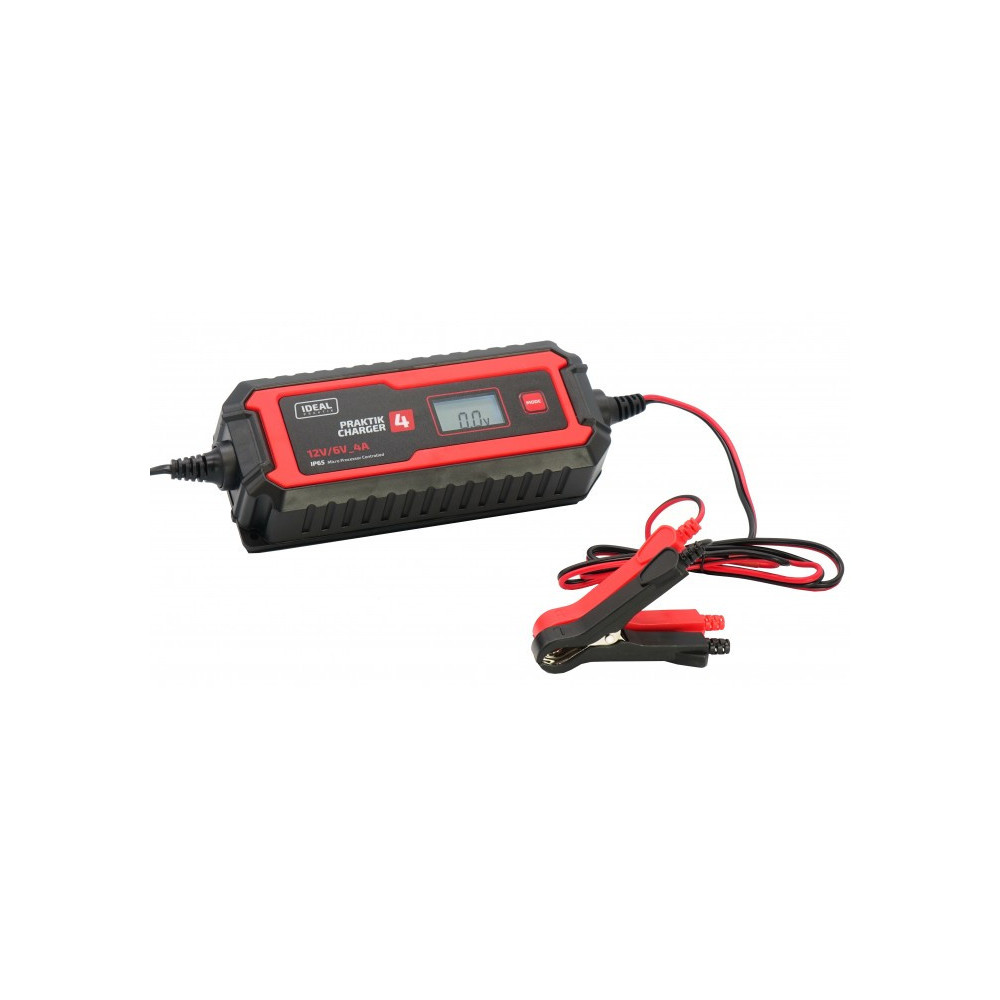 Inteligentny, przenośny prostownik PRAKTIK CHARGER 4 LCD 6/12V IDEAL PCHARGE4V2