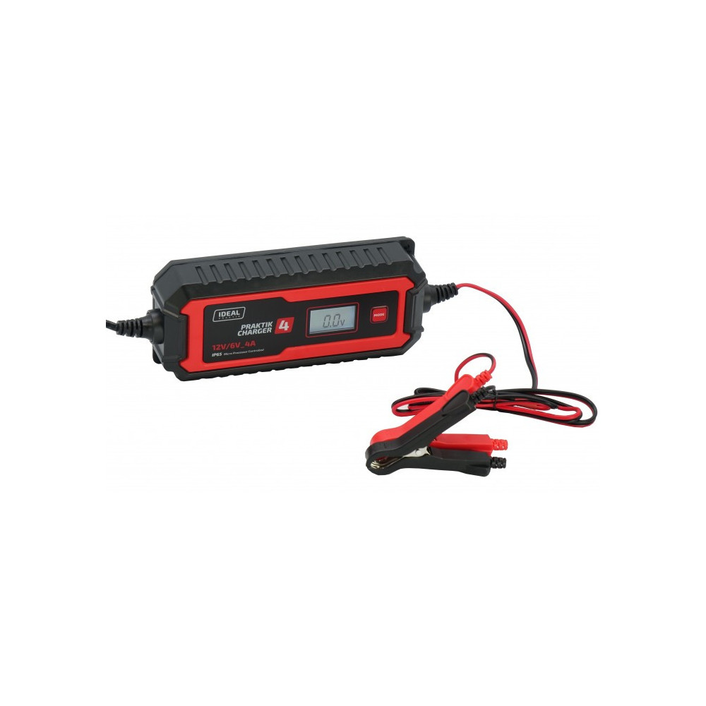 Inteligentny, przenośny prostownik PRAKTIK CHARGER 4 LCD 6/12V IDEAL PCHARGE4V2