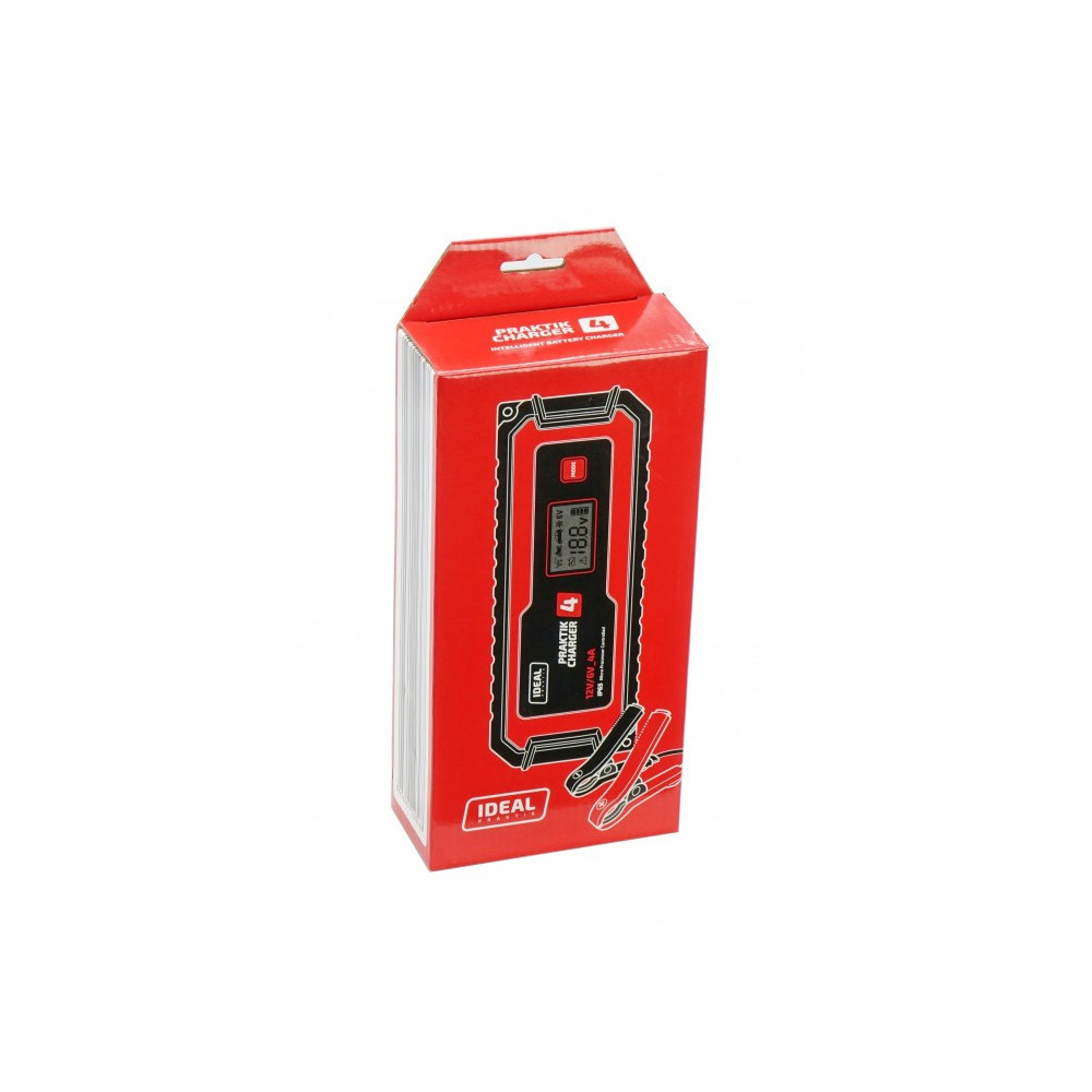 Inteligentny, przenośny prostownik PRAKTIK CHARGER 4 LCD 6/12V IDEAL PCHARGE4V2