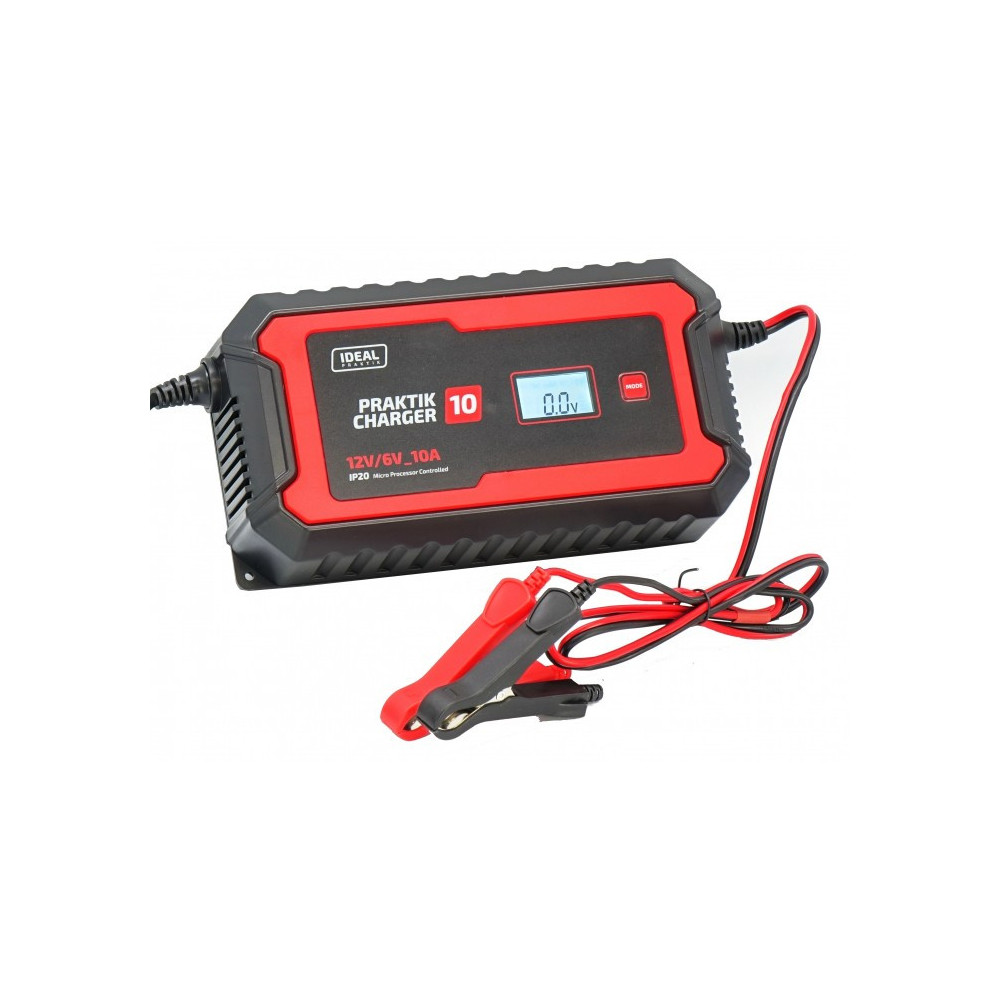 Inteligentny, przenośny prostownik PRAKTIK CHARGER 10 LCD 6/12V IDEAL PCHARGE10