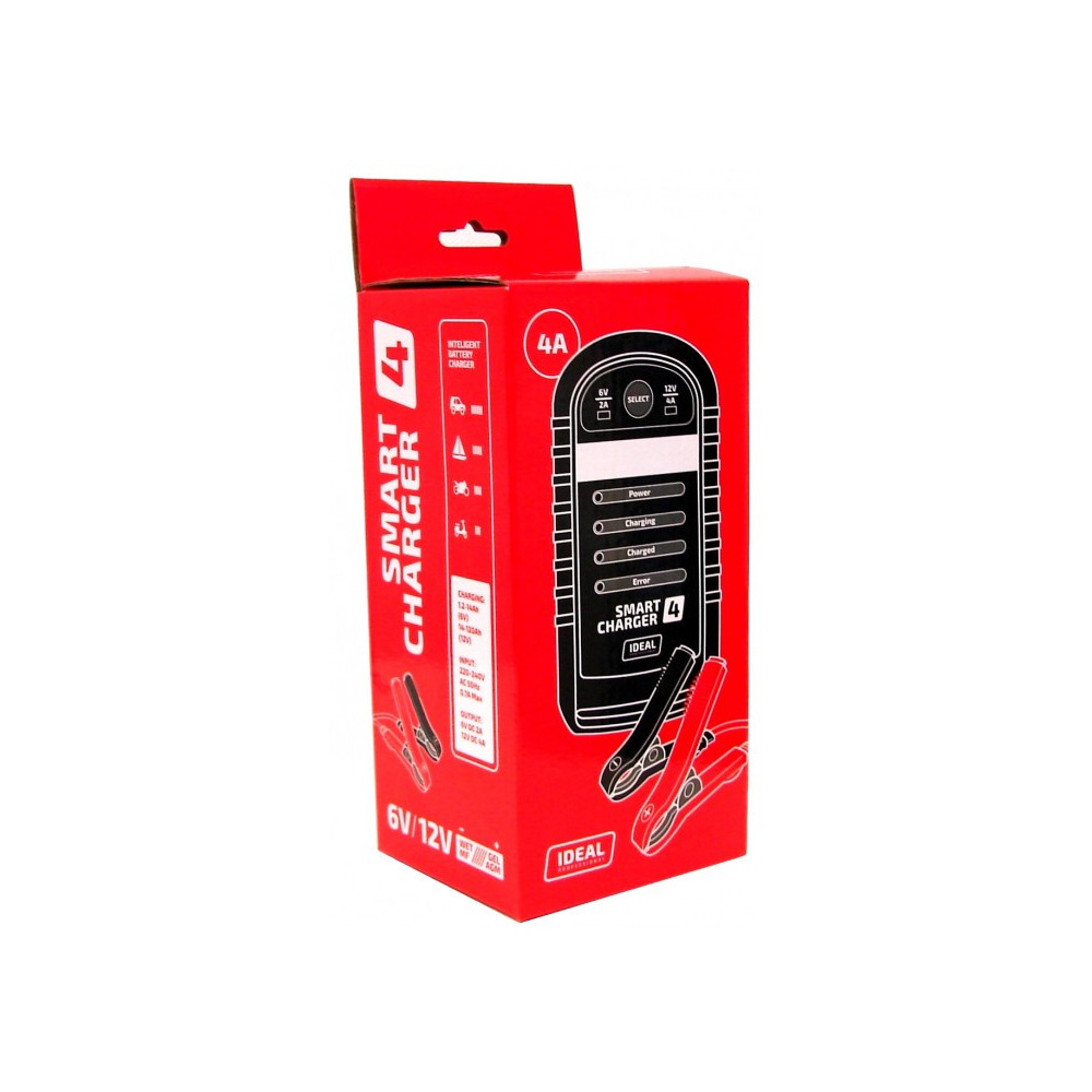Inteligentny prostownik do ładowania akumulatorów SMART CHARGER 4 6/12V IDEAL SMART4