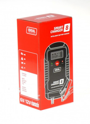 Inteligentny prostownik do ładowania akumulatorów SMART CHARGER 8 LCD 6/12V IDEAL SMART8LCD
