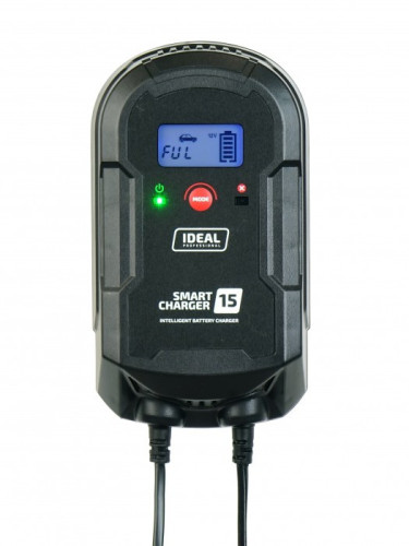 Inteligentny prostownik do ładowania akumulatorów SMART CHARGER 15 LCD 12/24V IDEAL SMART15LCD