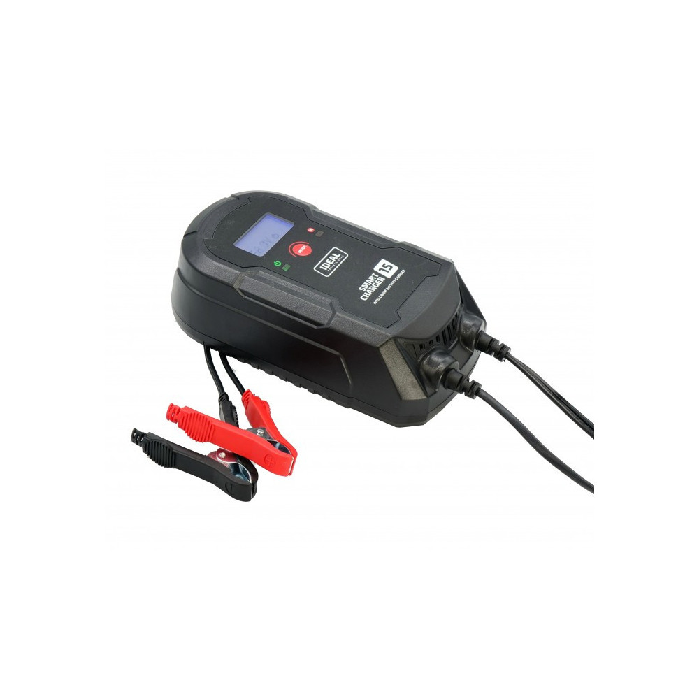 Inteligentny prostownik do ładowania akumulatorów SMART CHARGER 15 LCD 12/24V IDEAL SMART15LCD