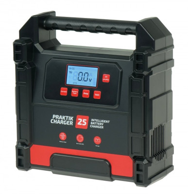 Inteligentny prostownik do ładowania akumulatorów PRAKTIK CHARGER 25 LCD 12/24V Lithium IDEAL PCHARGE25