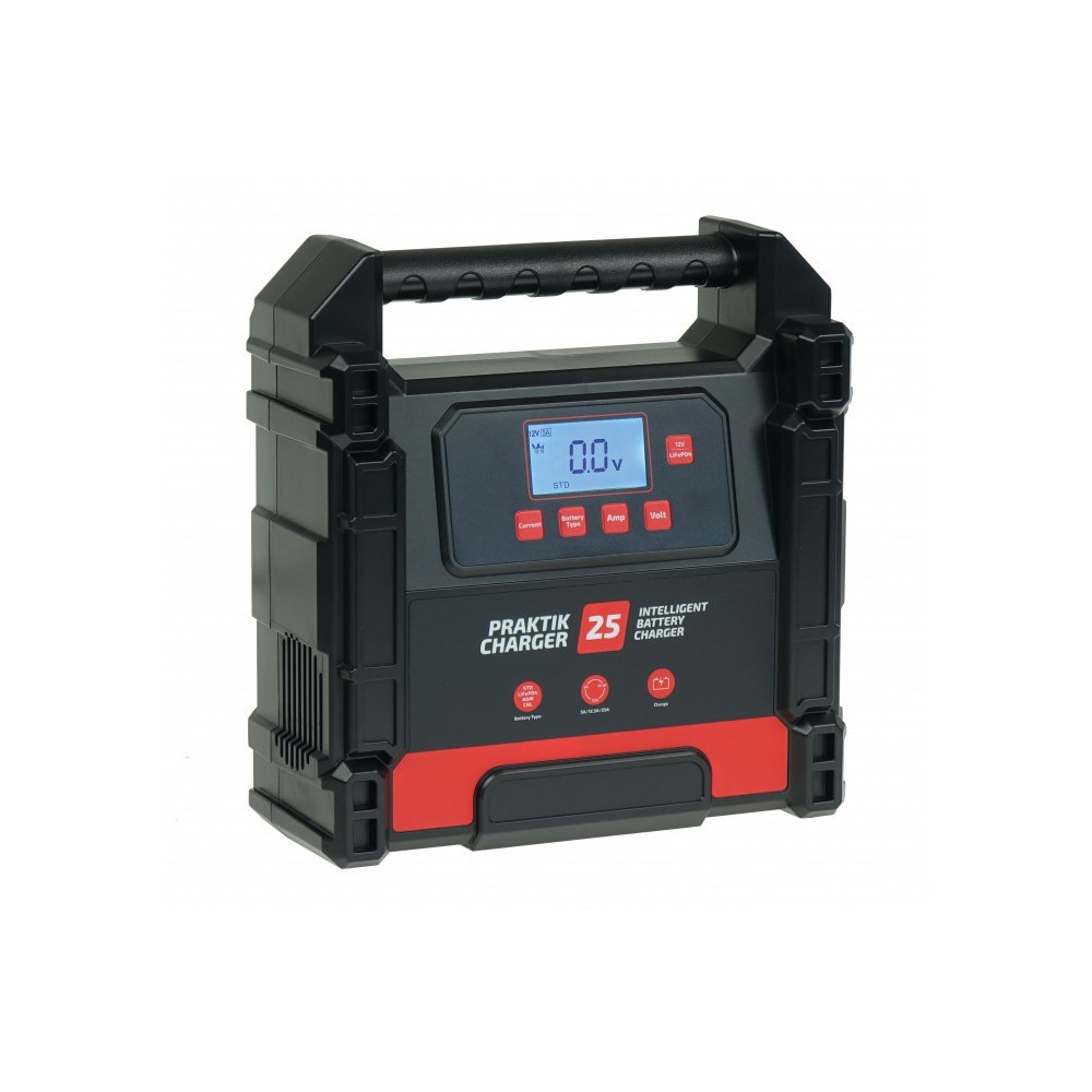 Inteligentny prostownik do ładowania akumulatorów PRAKTIK CHARGER 25 LCD 12/24V Lithium IDEAL PCHARGE25