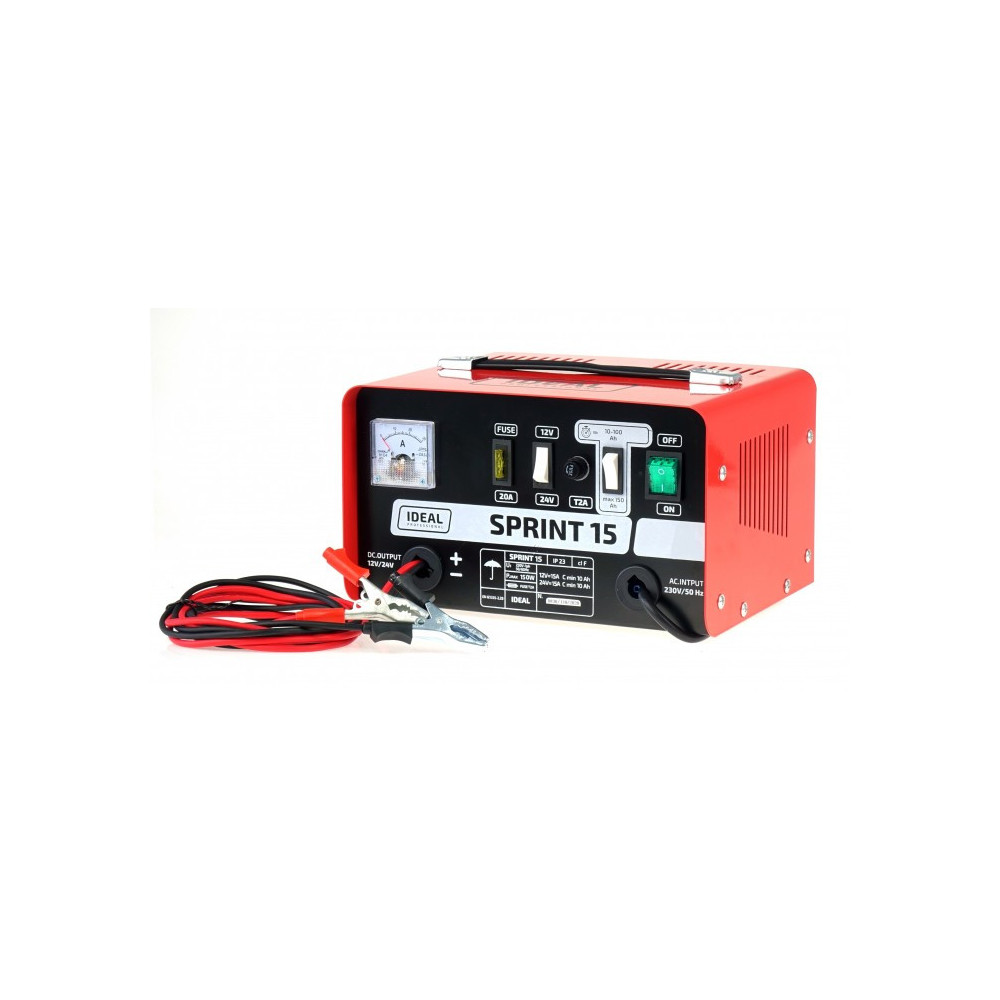 Prostownik do ładowania akumulatorów SPRINT 15 230V 12-24V IDEAL SPRINT15