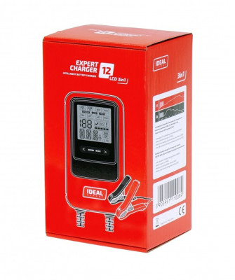 Inteligentny prostownik do ładowania i testowania akumulatorów EXPERT CHARGER 12 LCD 3in1 12V IDEAL EXCHARGE12LCD