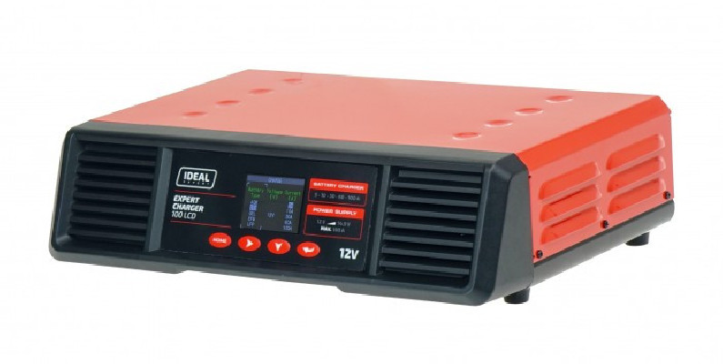 Inteligentny prostownik do ładowania akumulatorów EXPERT CHARGER 100 LCD 12V IDEAL  EXCHARGE100