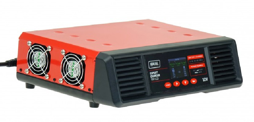 Inteligentny prostownik do ładowania akumulatorów EXPERT CHARGER 100 LCD 12V IDEAL  EXCHARGE100