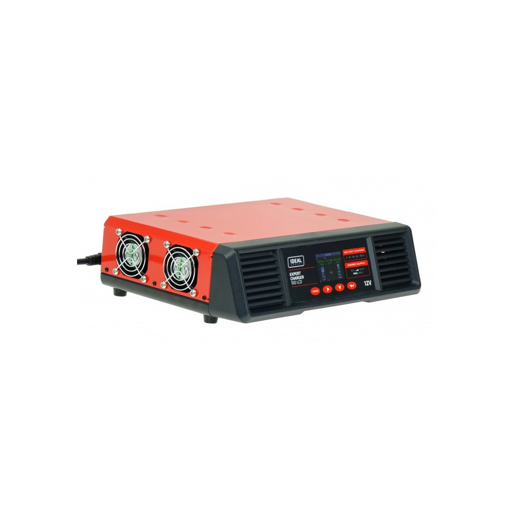 Inteligentny prostownik do ładowania akumulatorów EXPERT CHARGER 100 LCD 12V IDEAL  EXCHARGE100