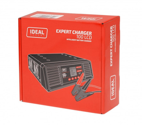 Inteligentny prostownik do ładowania akumulatorów EXPERT CHARGER 100 LCD 12V IDEAL  EXCHARGE100