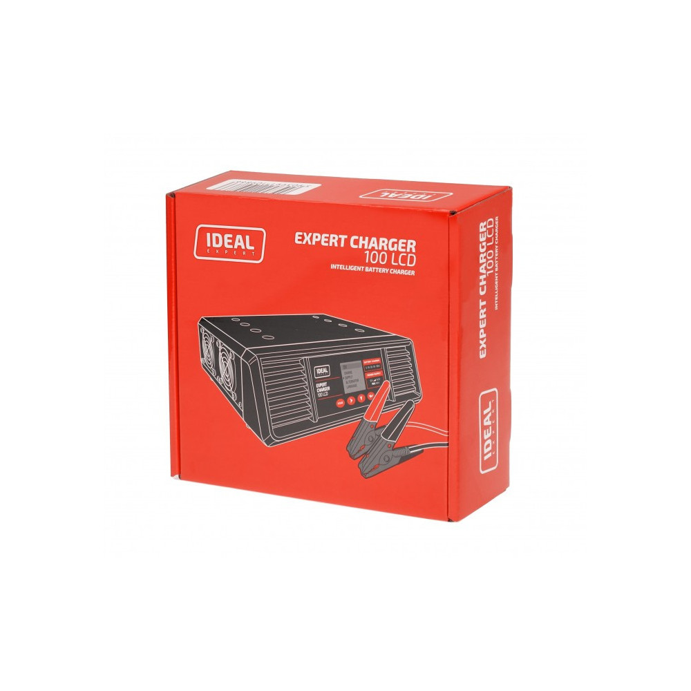 Inteligentny prostownik do ładowania akumulatorów EXPERT CHARGER 100 LCD 12V IDEAL  EXCHARGE100