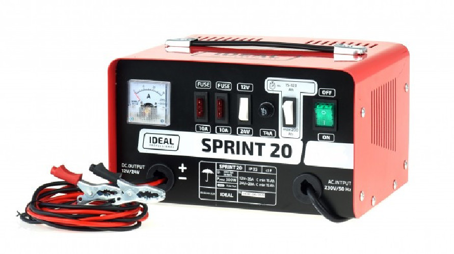 Prostownik do ładowania 12 i 24 woltowych akumulatorów SPRINT 20 230V 12-24V