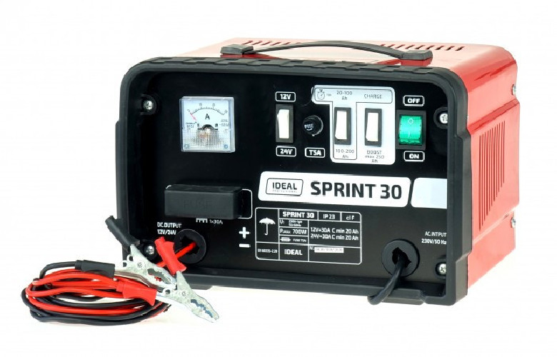 Prostownik do ładowania akmulatorów SPRINT 30 230V 12-24V IDEAL SPRINT30