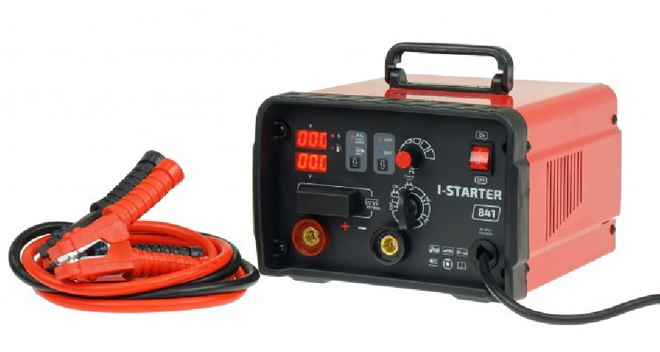 Inwertorowy prostownik do ładowania 12 i 24V akumulatorów posiadający funkcję rozruchu INVER STARTER 841 IDEAL