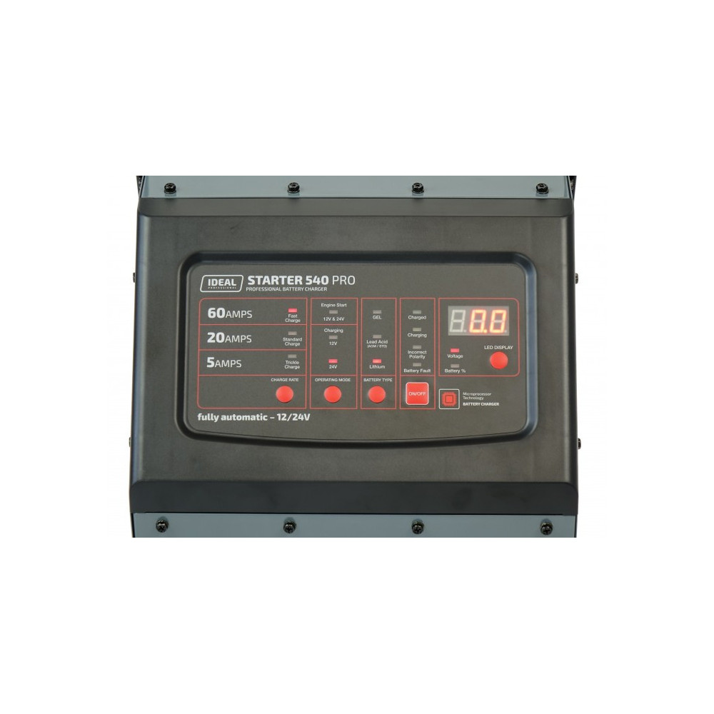 Prostownik do ładowania i rozruchu STARTER 540 PRO STD/GEL/AGM/Lithium 12/24V IDEAL