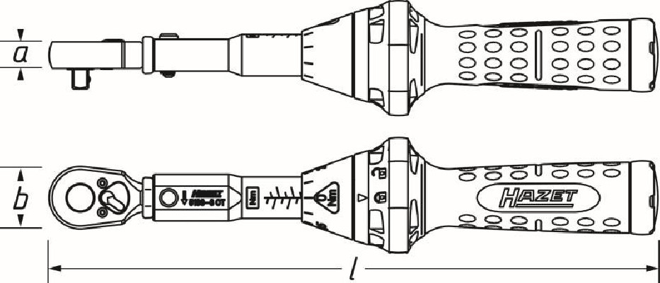 Klucz dynamometryczny 3/8" ze świadectwem wzorcowania PCA 10–60Nm  ±3% Hazet 5110-3CTPCA