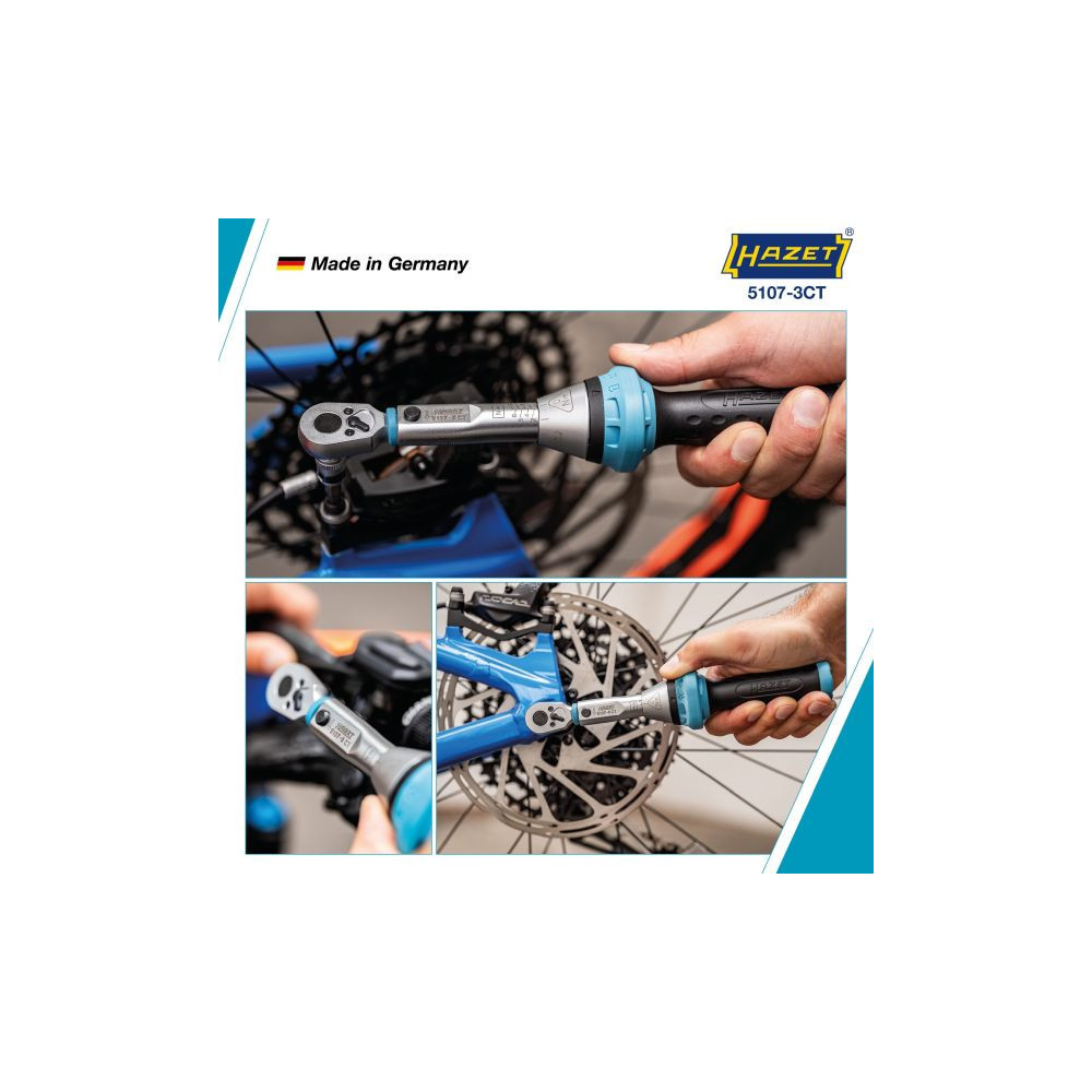 Klucz dynamometryczny 1/4" ze świadectwem wzorcowania PCA 1–9Nm  ±4% Hazet 5107-3CTPCA